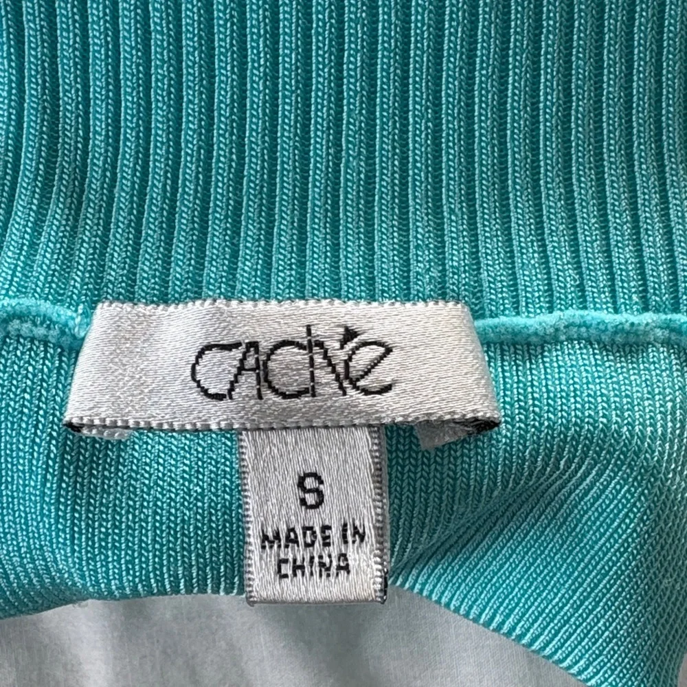 Cache Teal Ribbed Halter Top - Picture 2 of 4